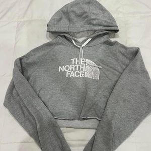 Cropped north face hoodie